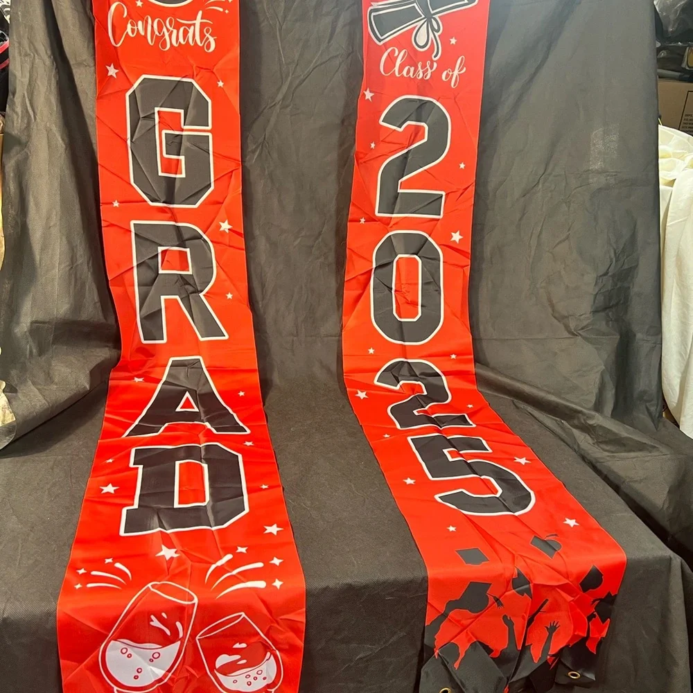 Graduation Party Decoration Set - Red and Black